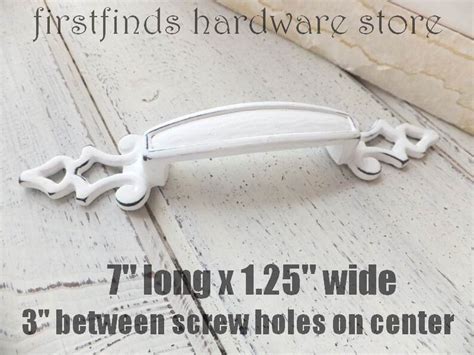 Sets Of 2 White Kitchen Pantry Handles Shabby Chic Door Pull Etsy