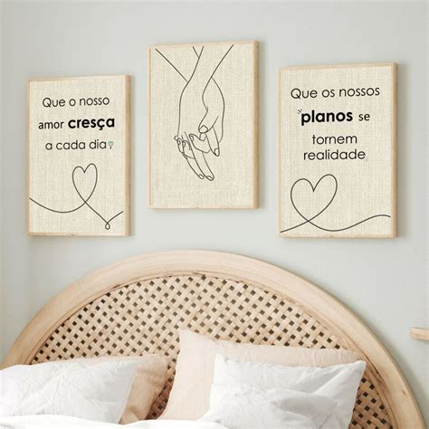 Quadros Decorativos Quarto De Casal Com Frase Moderno Elo7