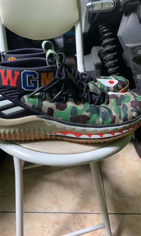 Adidas Dame 4 X Bape Original Fesyen Pria Sepatu Sneakers Di Carousell