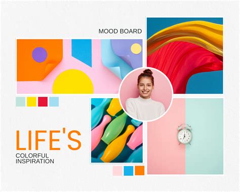 Free Colorful Mood Board Template To Edit Online