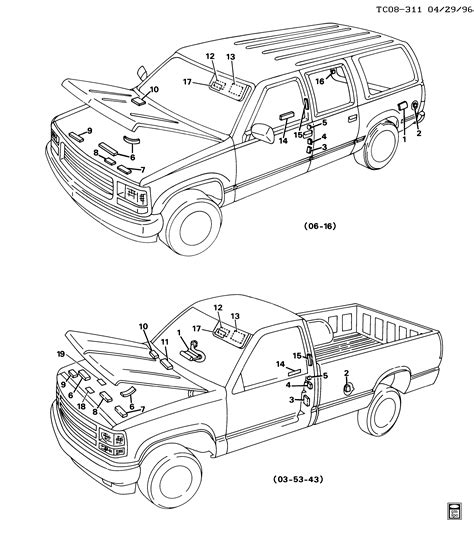 C1500 Suburban 2wd Labels Chevrolet Epc Online