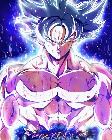 mastered ultra instinct goku fanart  westkai  deviantart