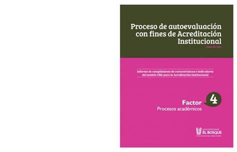 Pdf Proceso De Autoevaluaci N Procesos Acad Micos Con Fines De