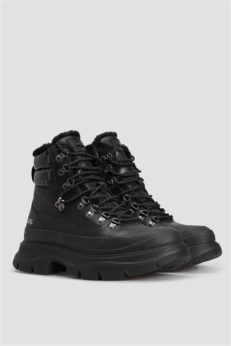 Мужские черные кожаные ботинки Karl Lagerfeld 524470.855010;990 — Ultrashop
