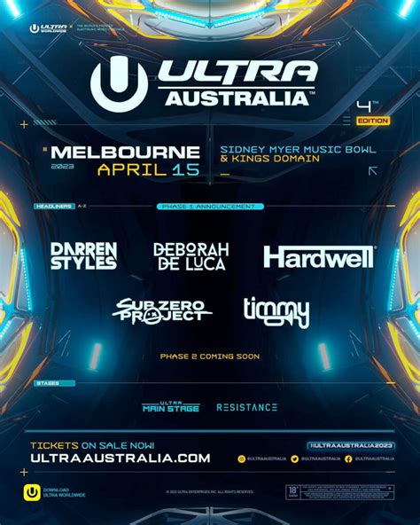 Ultra Australia Phase Lineup Announced Oz Edm Electronic