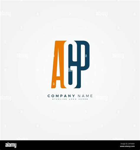 Simple Business Logo For Initial Letter Agp Alphabet Logo Vector