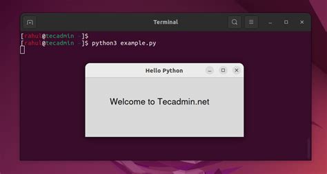 How To Install Python Tkinter On Linux Tecadmin Tecadmin