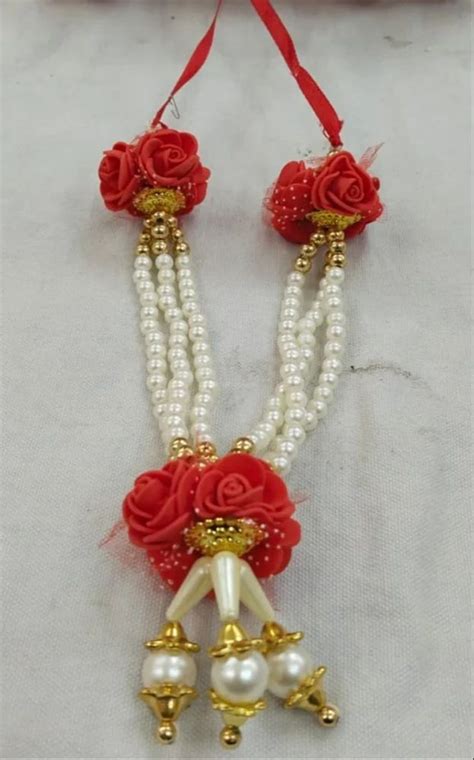 Red And White Laddu Gopal Artificial Flower Mala At Rs 20 Piece In