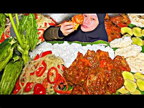 Mukbang Oseng Mercon Daging Sapi Oseng Pepaya Muda Cabe Gendot Lalapan