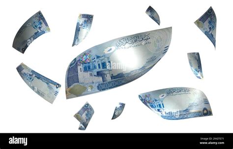 D Illustration Bahrain Dinar Flying Money Banknote Stock Photo Alamy