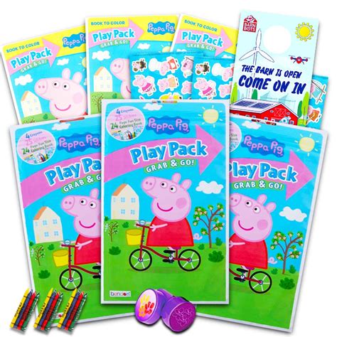 Amazon Peppa Pig Coloring Pack Party Favors With Stickers Crayons