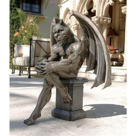 Socrates The Gargoyle Thinker Gothic Gargoyles Garden Sculpture Lion