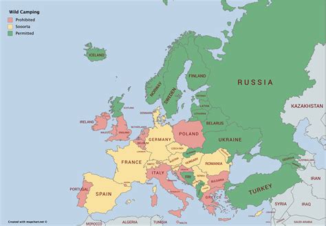 Europe Wild Camping (Rough) Reference Map [WIP] : WildCamping