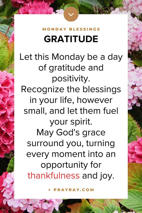 Monday Bless Gratitude