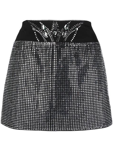 Seen Users Crystal Embellishment Mini Skirt Farfetch