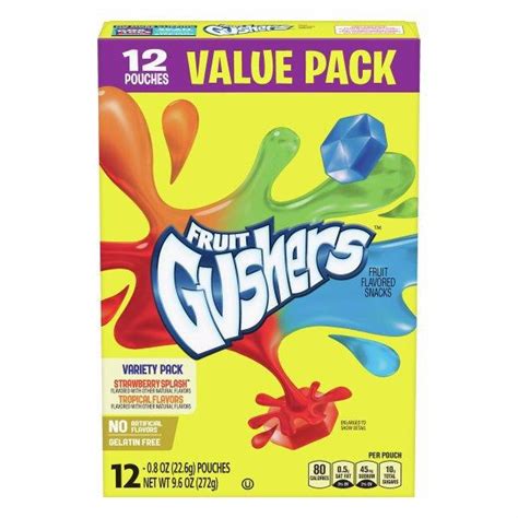 Fruit Gushers Fruit Flavored Snacks Strawberry Splash Tropical