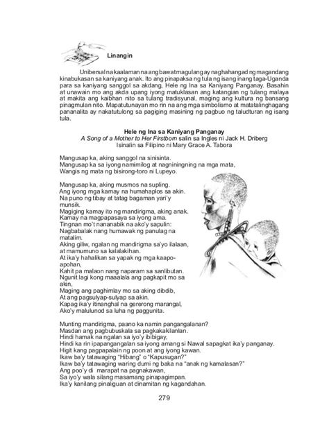 Mga Simbolismo Sa Tulang Hele Ng Ina Sa Kanyang Panganay Fil 10 Lm Q3