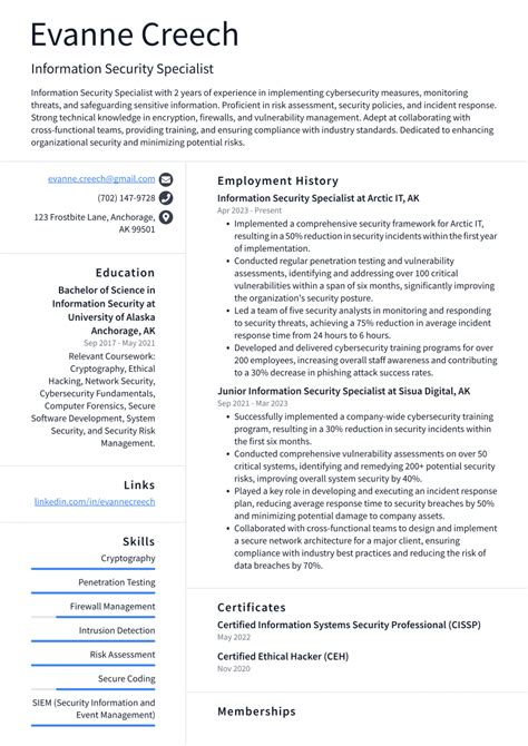 Top 18 Information Security Specialist Resume Objective Examples