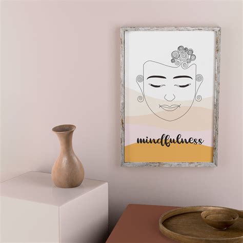 Printable Wall Art Mindfulness Minimalistsimple Line Poster Modern