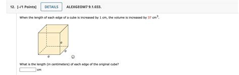 FREE When The Length Of Each Edge Of A Cube Is Increased By 1 Cm The