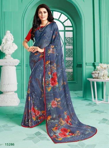 Casual Wear Printed Saree With 6 3 M Blouse Piece At Rs 678 In New Delhi