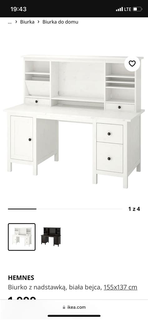 Biurko Hemnes Z Nadstawk Ikea Szczecin Centrum Olx Pl