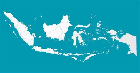 Asia Country Indonesia Map, Vector Template Map Stock Vector ...