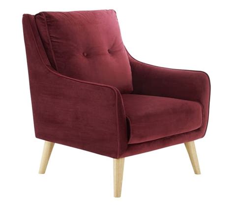 Fauteuil LAURANNE Tissu Bordeaux Fauteuil BUT