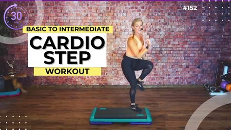 30 Minute Basic To Intermediate Step Aerobics Workout Video With Great