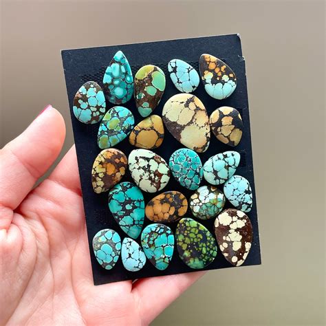 Pc Mm Hubei Turquoise Cabochon Bao Canyon Gobi Treasure Mountain