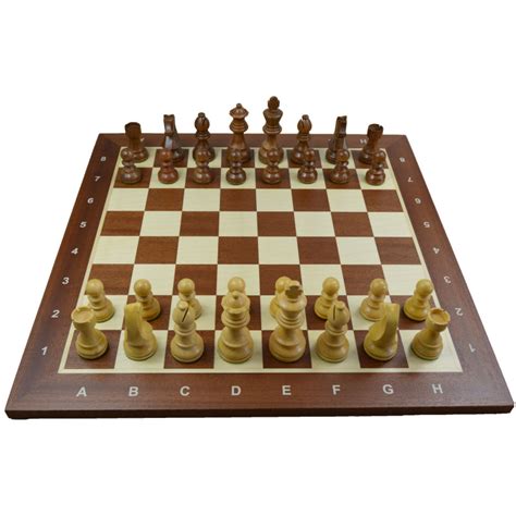 Jeu d échecs taille 4 bois sycomore numéroté avec pièces STAUNTON