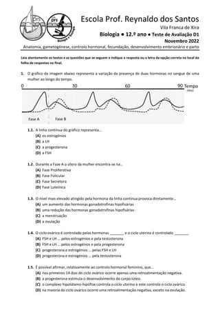 TesteBio12 Reprod 2022 Pdf