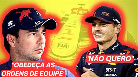 Sergio P Rez Quer Que Verstappen Siga Ordens De Equipe Youtube