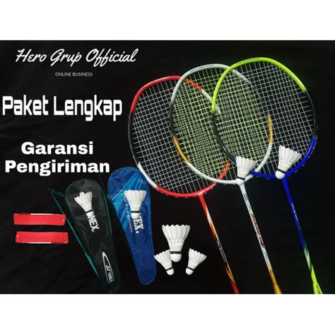 Jual Paket Lengkap Raket Badminton Berlogo PBSI 2Raket Tas Kab