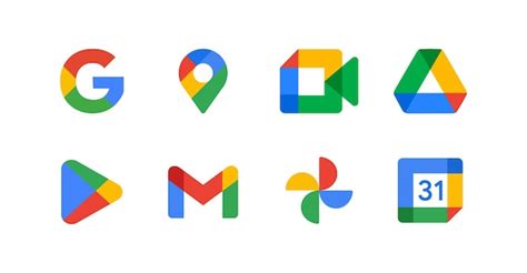 Premium Vector | Google application logo set collection