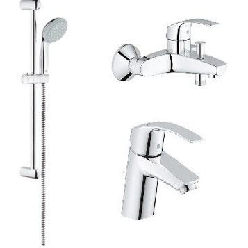 Комплект смесителей Grohe Eurosmart 124446 хром 3в1 промо (ванна ...