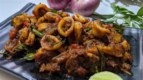 How To Make Simple And Easy Squid Roast For Bachelors Spicy Squid Roast Recipe Calamari