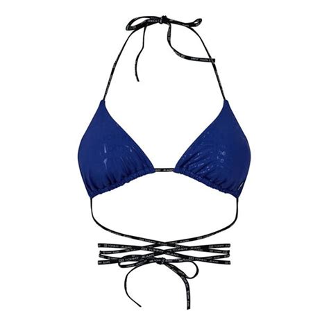 Tommy Hilfiger Triangle Wrap Bikini Women News Paper Flannels