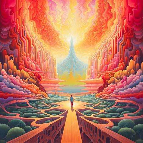 Premium AI Image | person walking into the future