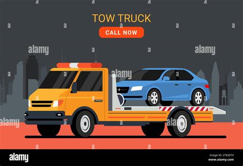 Car Tow Truck Accident Roadside Assistance Crash Breakdown Flatbed