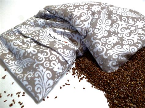 Microwave FLAX HEATING PAD Heat Therapy Hot Cold Pack Brushed Flannel Washable Cover Great