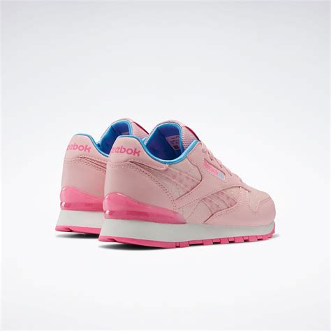 Classic Leather Step N Flash Shoes In Pink Glow Pink Glow Atomic Pink Reebok Official Uk