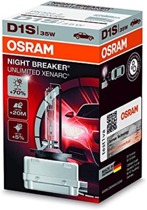 OSRAM 66140XNB XENARC NIGHT BREAKER UNLIMITED D1S HID Xenon Discharge