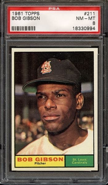 Lot Detail 1961 Topps 211 Bob Gibson Psa Nm Mt 8
