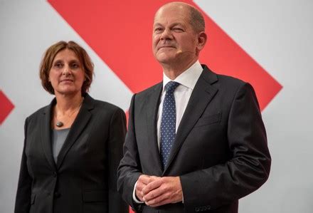 Chancellor Candidate Olaf Scholz His Wife Editorial Stock Photo Stock