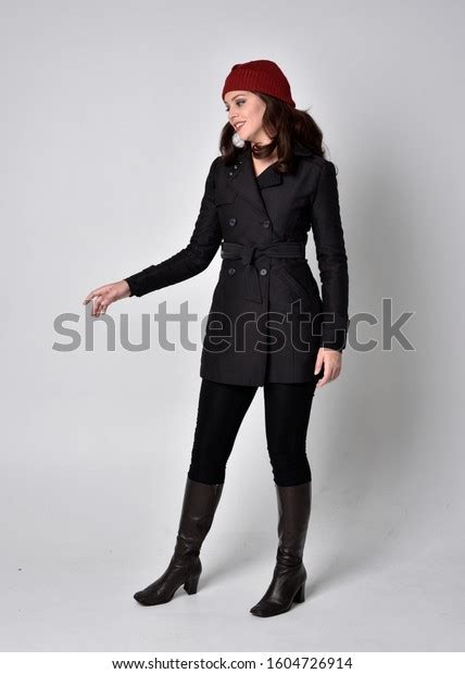 Full Length Portrait Pretty Brunette Girl Stock Photo Shutterstock