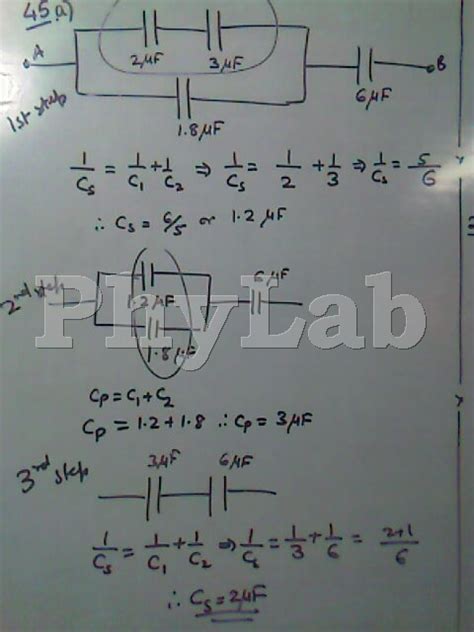 Phylab Educate Solution Of Numericals From Capacitance 41 52