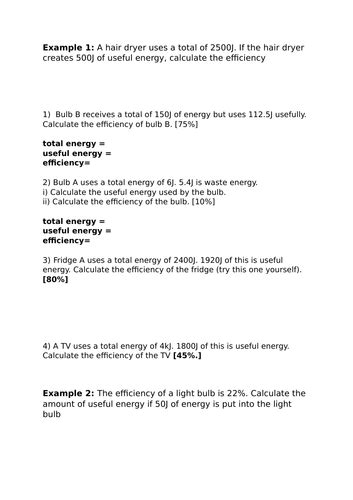 Aqa P1 Conservation And Dissipation Of Energy Teaching Resources