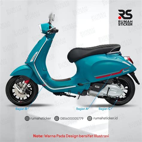 Jual Sticker Stiker Cutting Custom Striping Model Vespa Sprint Livery