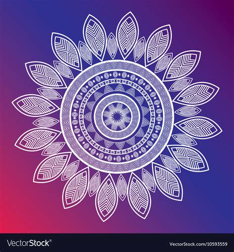 Icon mandala india culture design Royalty Free Vector Image